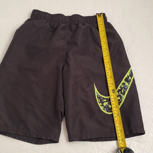 Nike black with neon yellow swoosh lined swim trunks - Picture 6 of 9